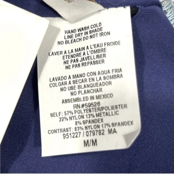 NEW BECCA Purple/Blue South Coast Printed Metallic Asymmetrical One-Piece Size M - Picture 10 of 11